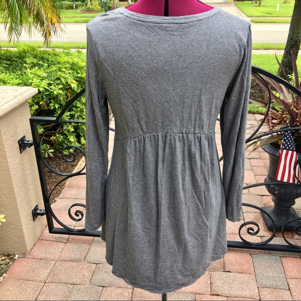 PURE JILL J. Jill Striped Shirred Back Tunic - S - Picture 2 of 8